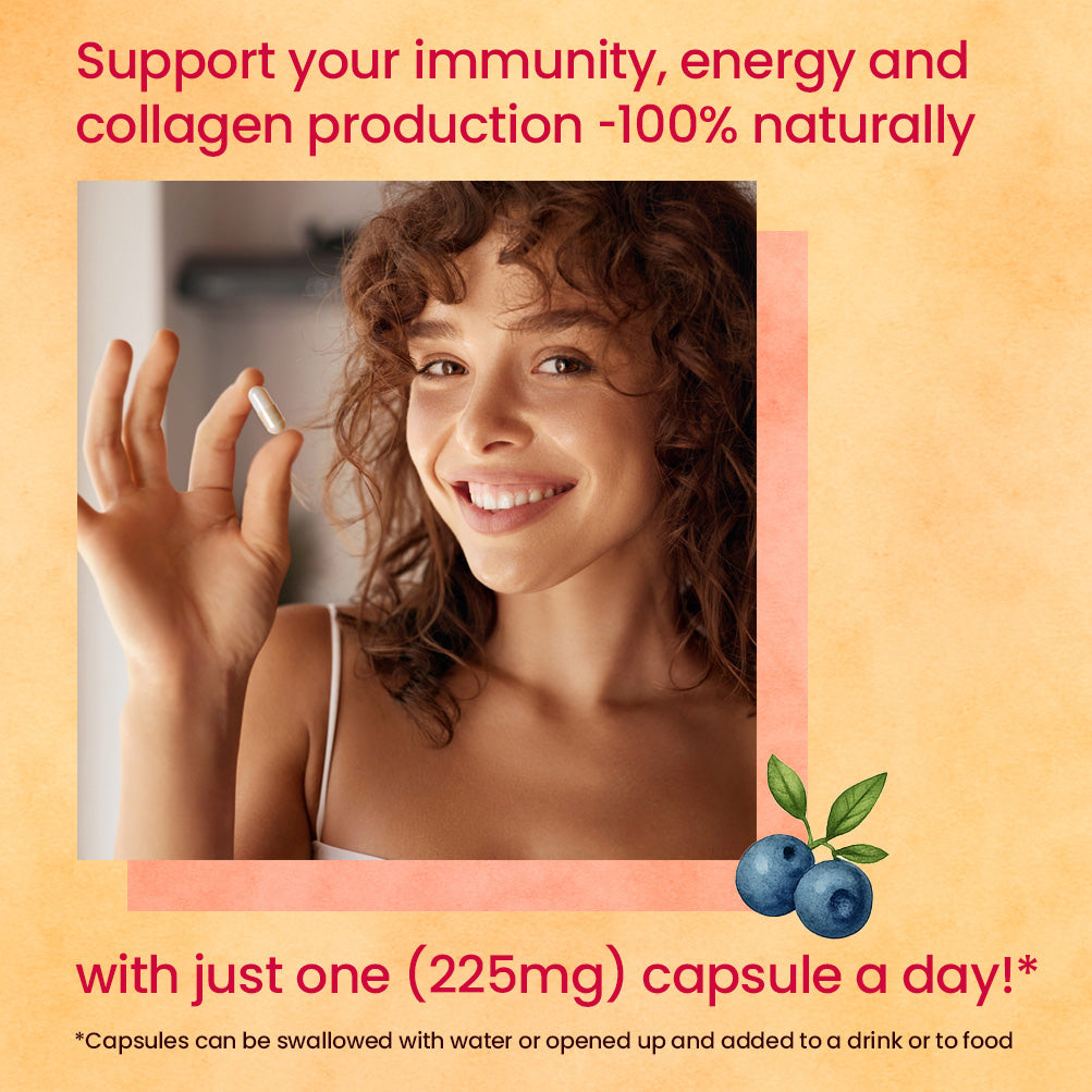 naturaC® | Organic Whole Food Vitamin C (225mg) 90 Capsules