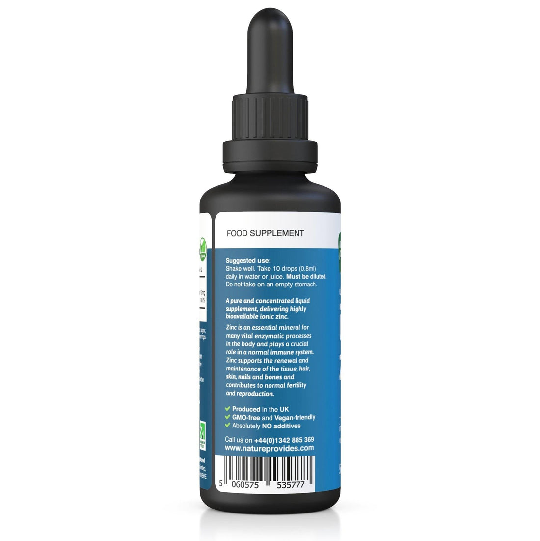 Ultra Concentrated Liquid Ionic Zinc Sulphate (15mg) - 50ml - Nature Provides