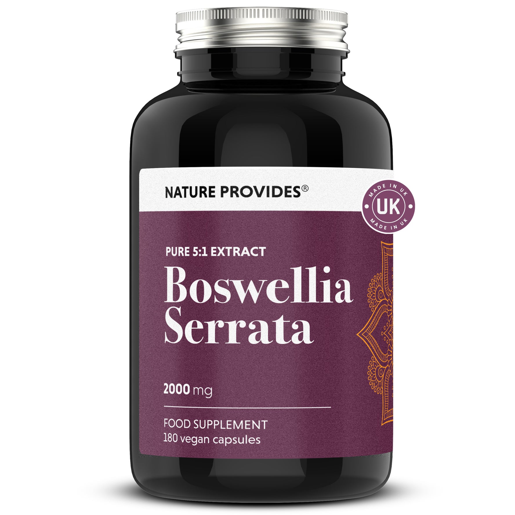 Boswellia Serrata (2000mg) 5:1 Extrakt | 65% Boswelliasäure - 180 Kapseln
