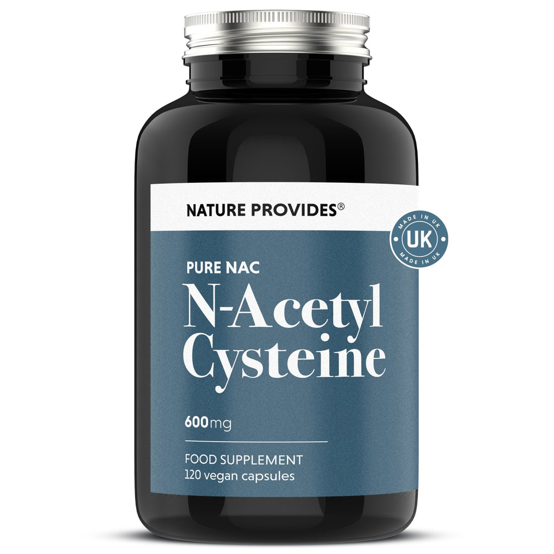 NAC (600mg) Pure N - Acetyl Cysteine - 120 Capsules - Nature Provides
