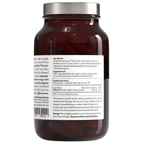 naturaC® | Organic Whole Food Vitamin C (225mg) 90 Capsules - Nature Provides